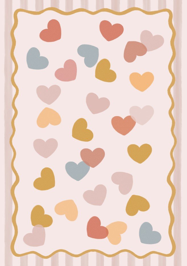 Confetti Pastel Hearts by Menina Lisboa