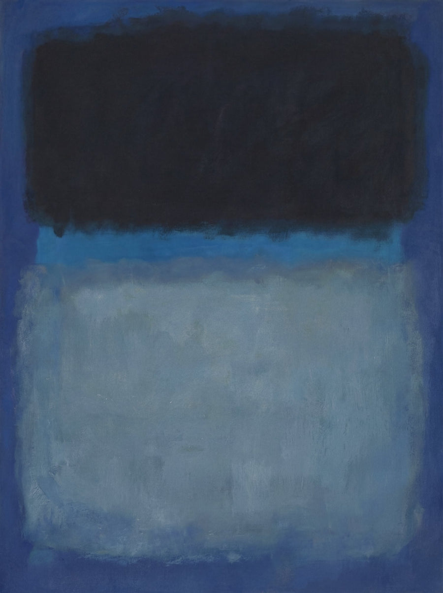 Dark vs Light Blue Rothko Inspired Abstract Art