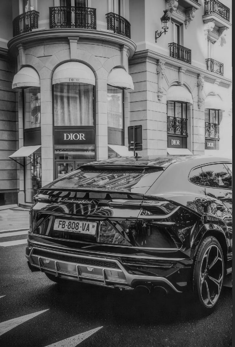Dior Lamborghini Fashion Photograph