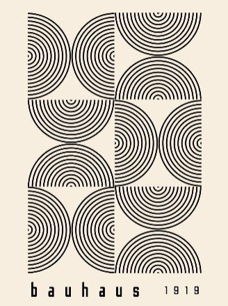 Exhibition Poster 1919 Black by Bauhaus
