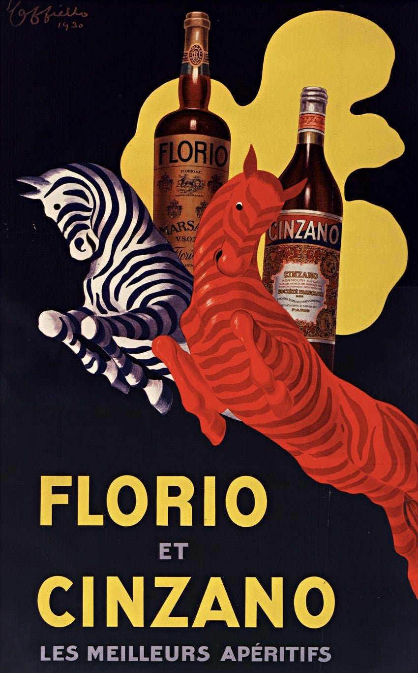 Florio Cinzano 1930 Drink Vintage Ad by Leonetto Cappiello | Art Print