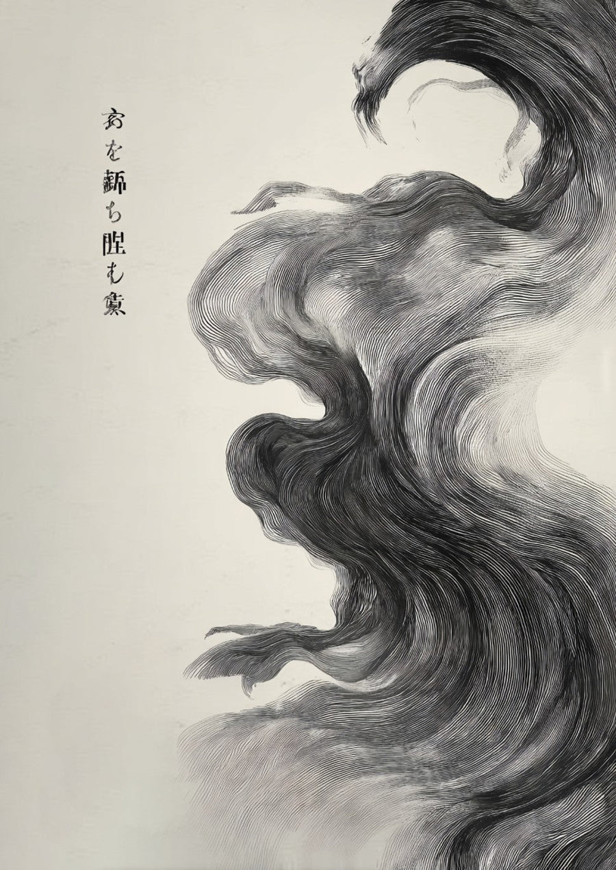 Flow of Ink Japanese Print