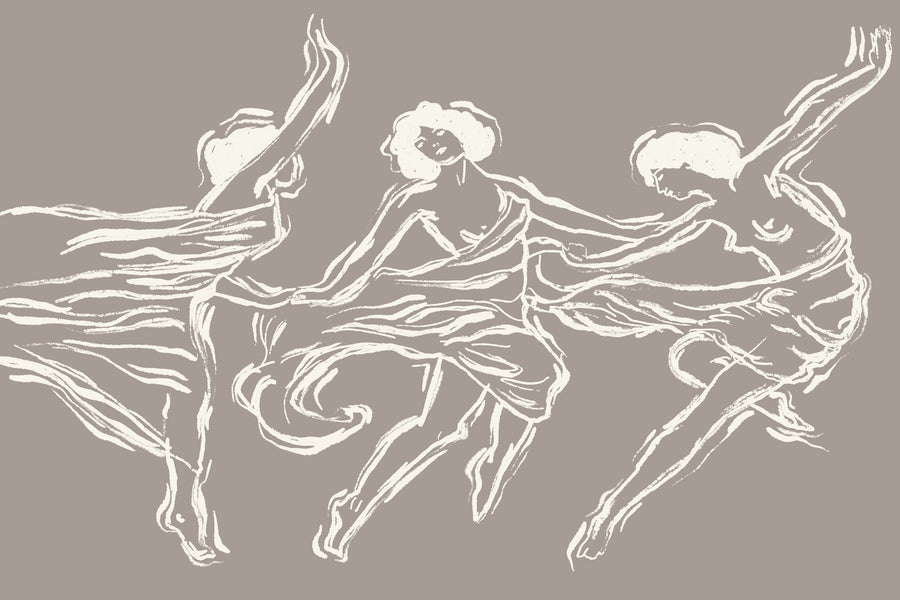 Flowing Fabric Dancers By Treechild | Art & Canvas Print