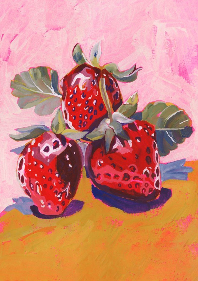 Fresh Strawberries by Lucrecia Caporale