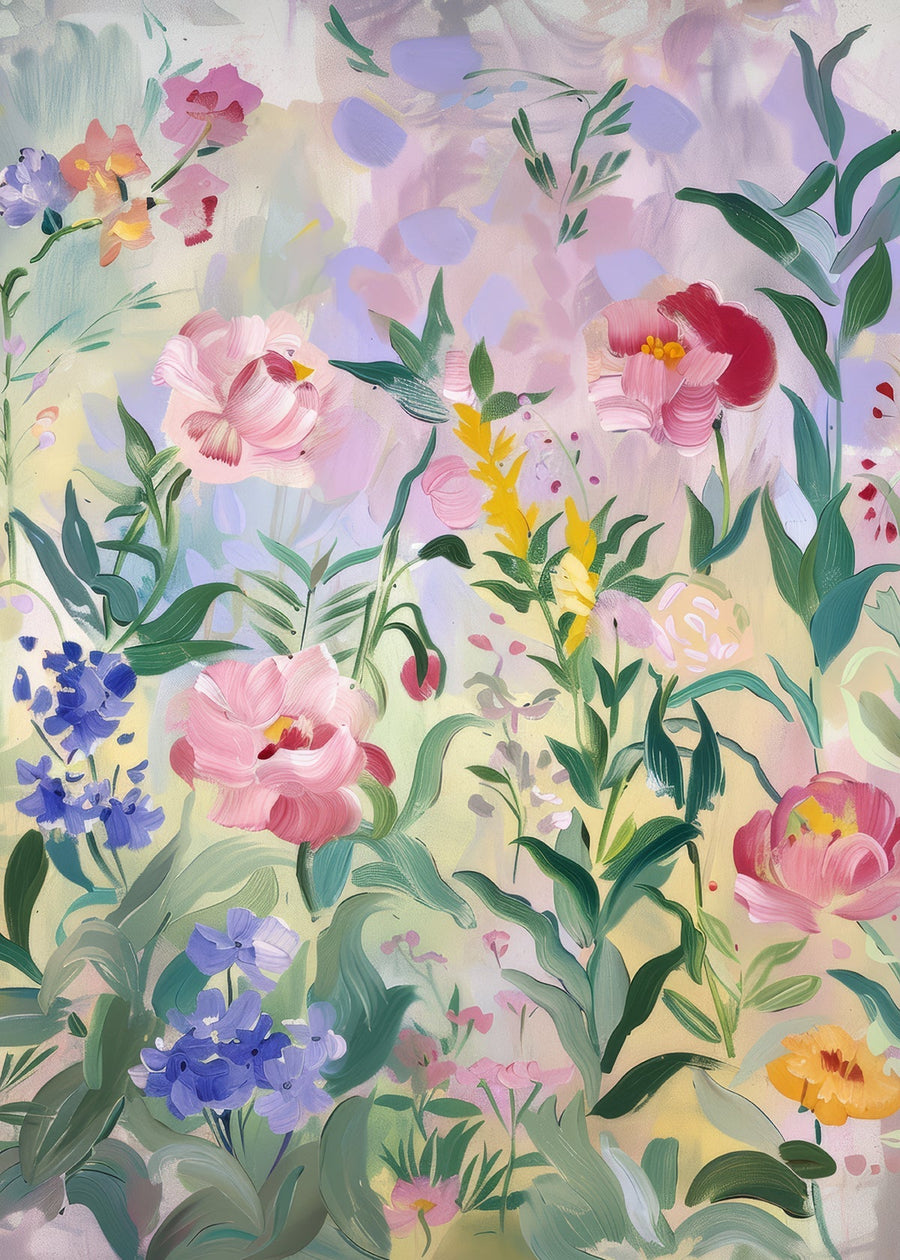 Garden in Bloom Art Illustration