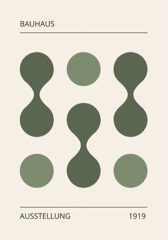 Green Drops Abstract Wall Art by Bauhaus