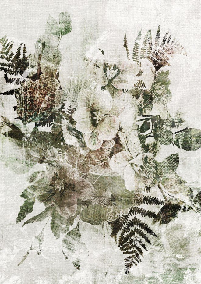 Green Grunge Floral by Dear Muskeeter