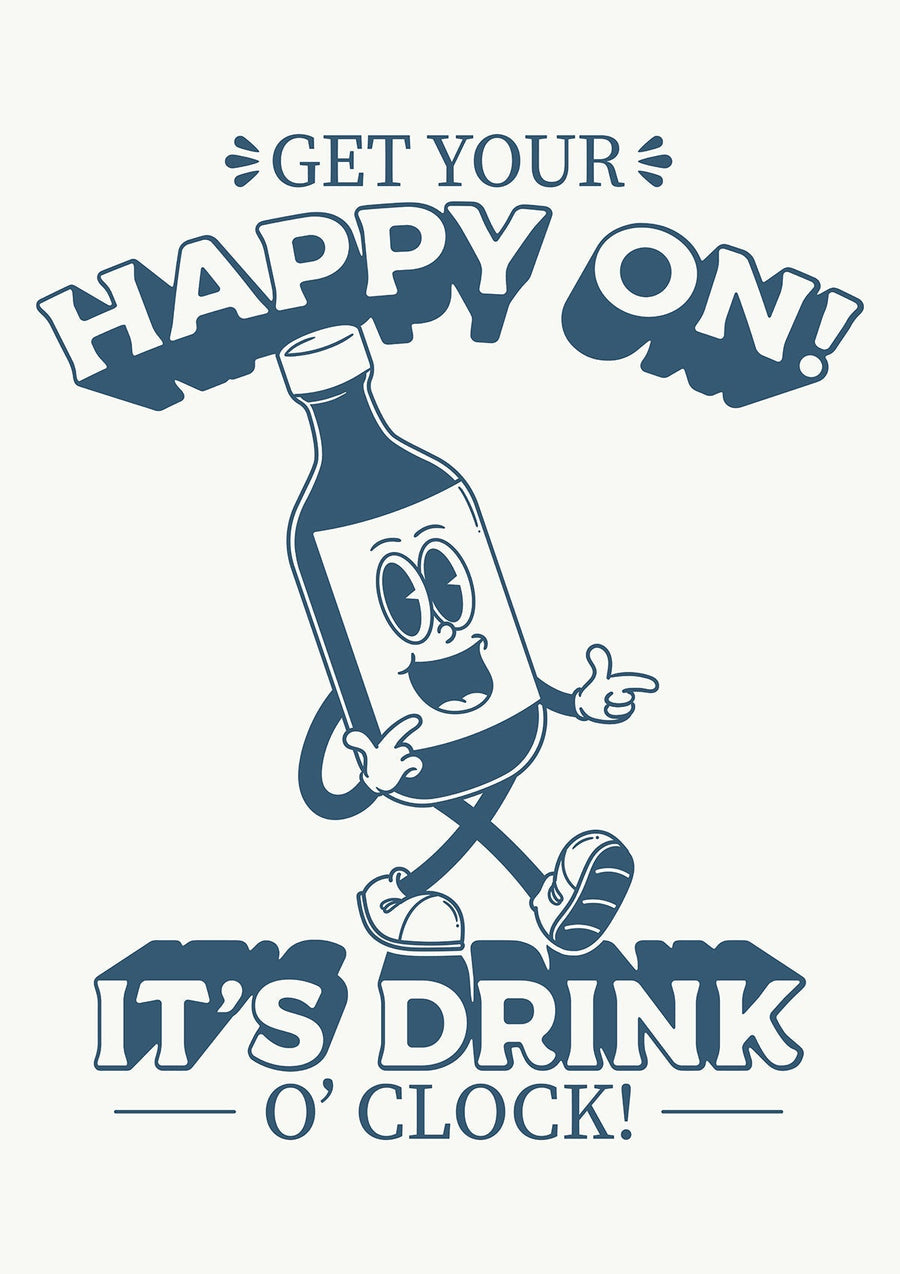 Happy Hour Drink O'Clock Wall Art