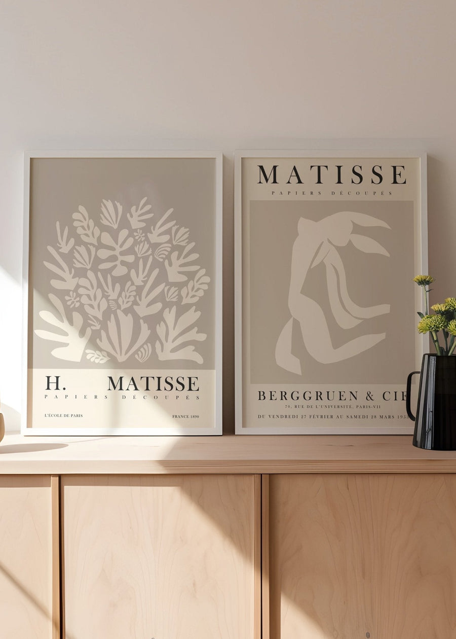 Henri Matisse - Neutral Boho Pair Wall Art Set