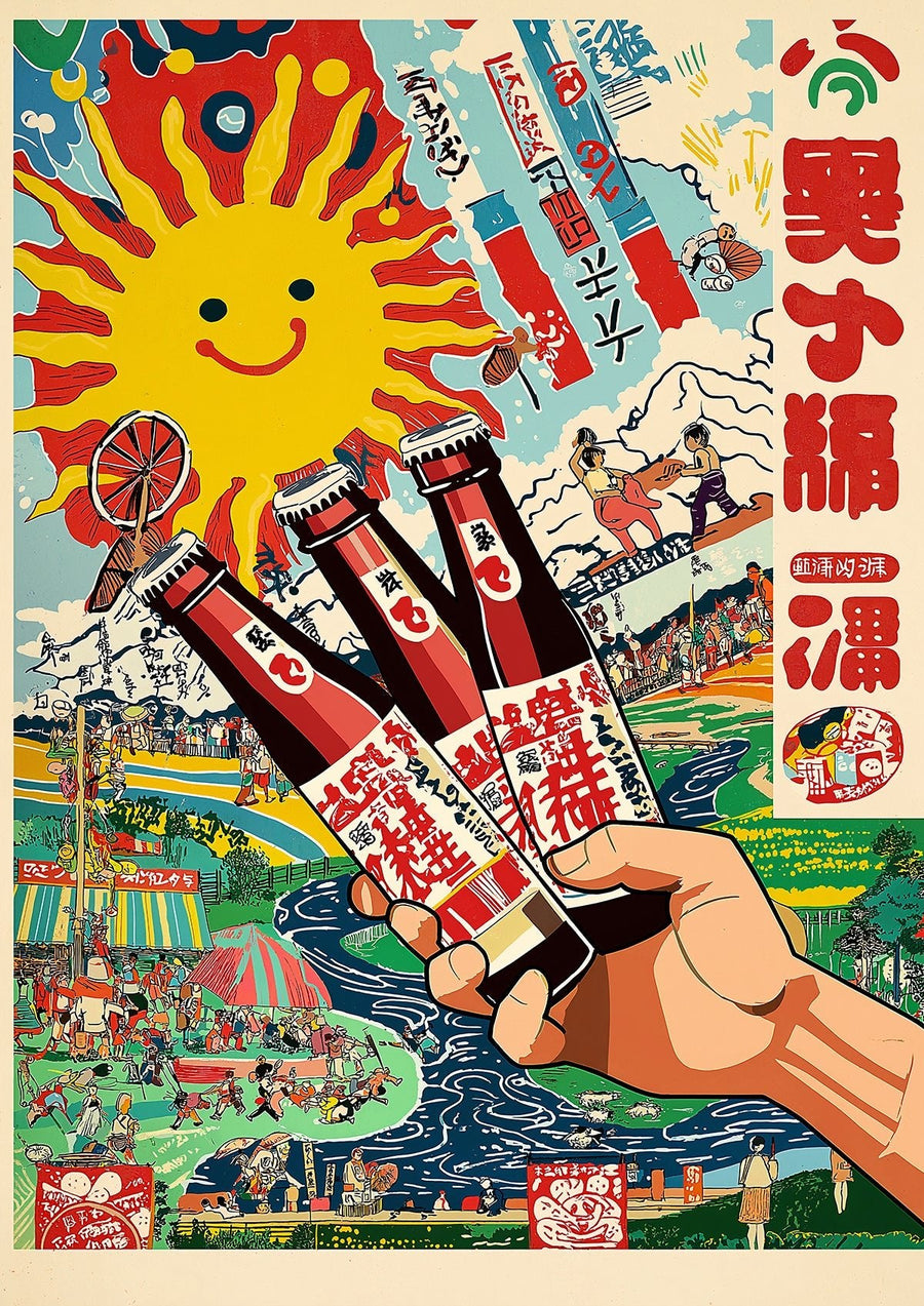 Japanese Vintage Beer 1930s Wall Art Poster