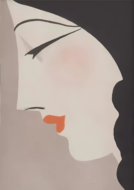 Japanese Woman Portrait Vintage Wall Art