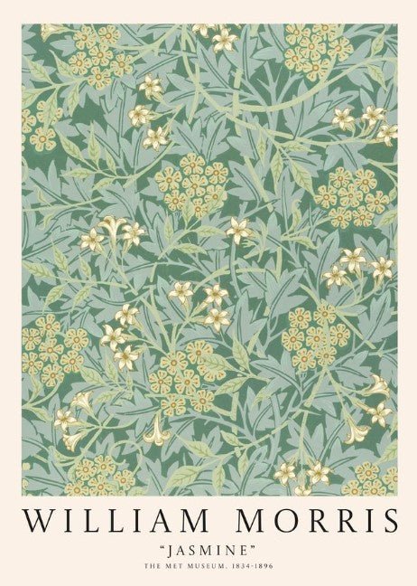 Jasmine Flower Pattern Wall Art by William Morris
