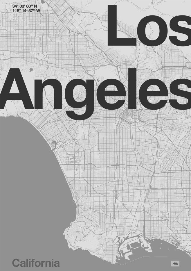 LA Minimal Map by Florent Bodart