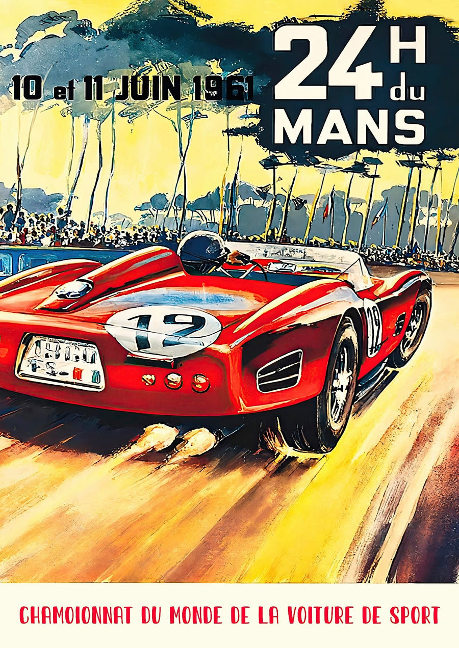 Le Mans 1961 Vintage Race Poster