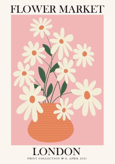 London Flower Market Pink Wall Art
