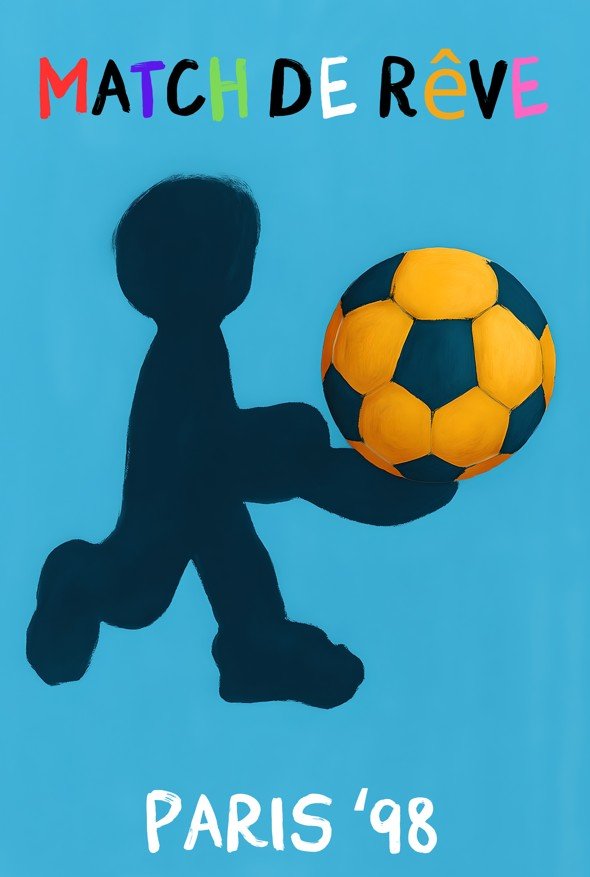 Match De Reve French Vintage Soccer Poster