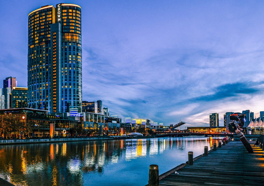 Melbourne Crown Casino at Blue Hour by Steven Scott