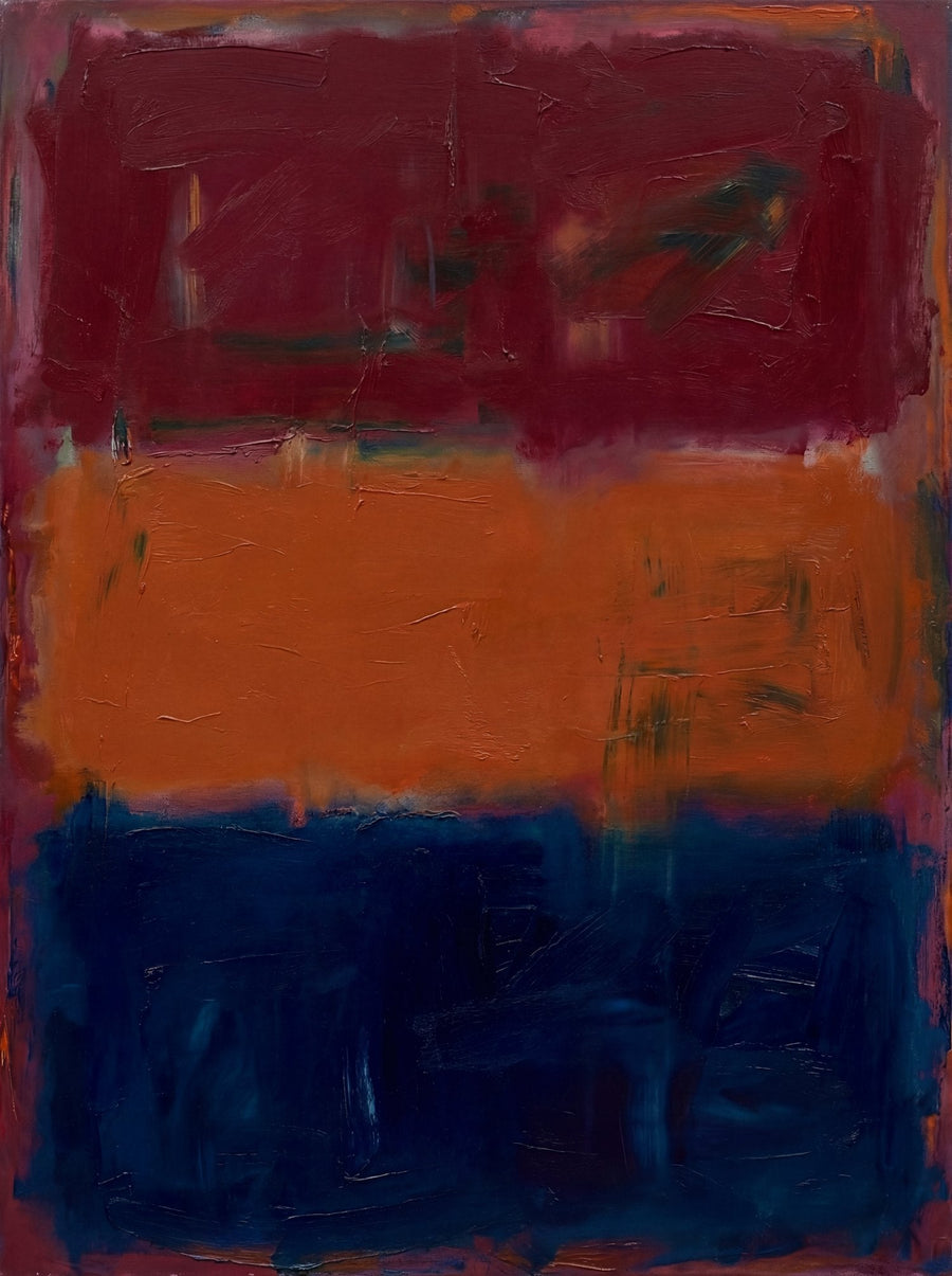 Midnight Ember Abstract Wall Art Painting Inspired by Mark Rothko