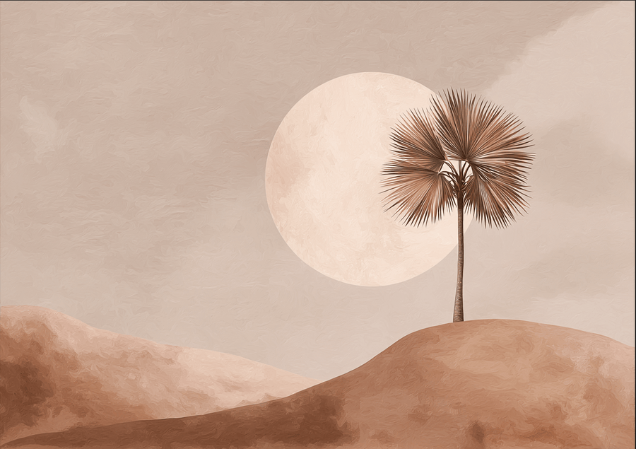 Moonrise Palm Wall Art