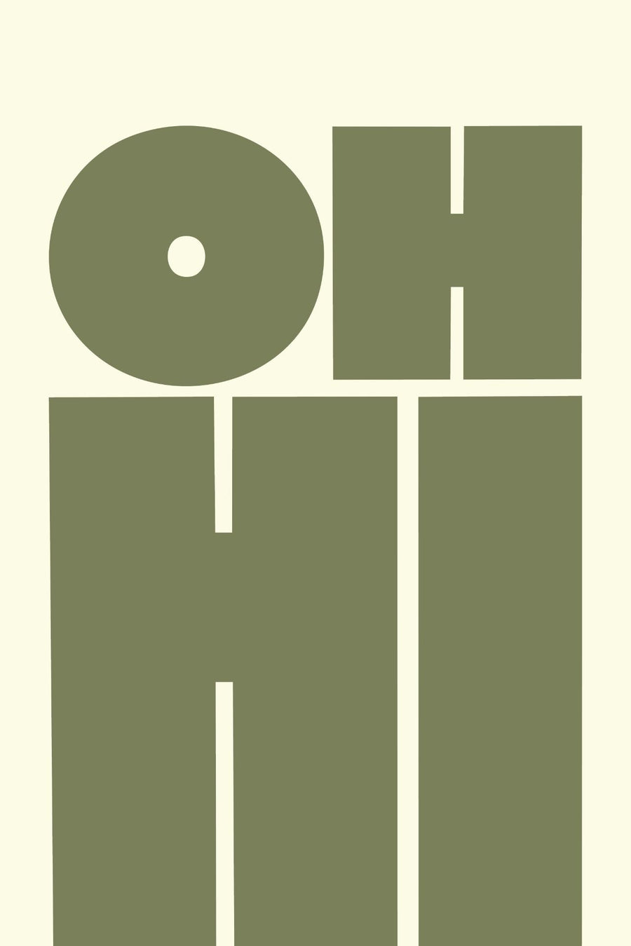 OH HI Wall Art Print