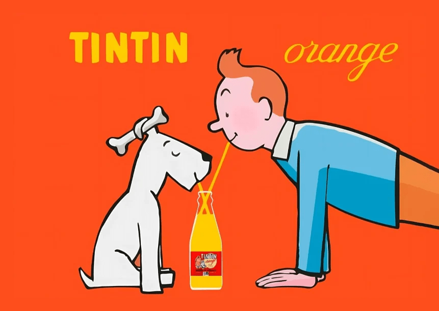 Orange Soda TinTin Wall Art Print