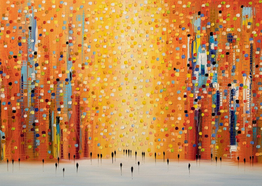 Orange Sunset Stroll by Ekaterina Ermilkina