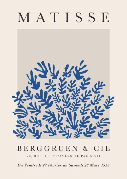 Papiers Decoupes Berggruen & Cie 1946 Blue Coral By Henri Matisse
