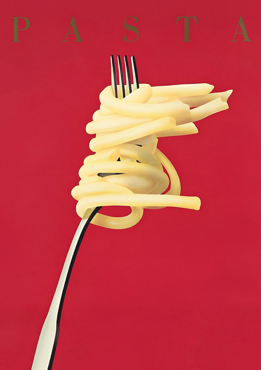 Pasta Fork Vintage Poster | Art Print