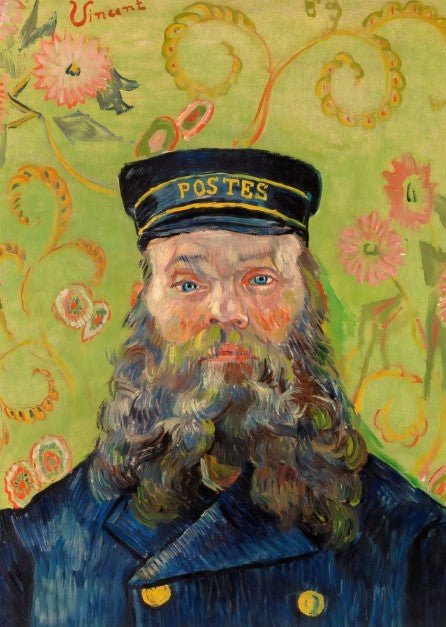 Portrait of the Postman Joseph Roulin Wall Art by Vincent van Gogh