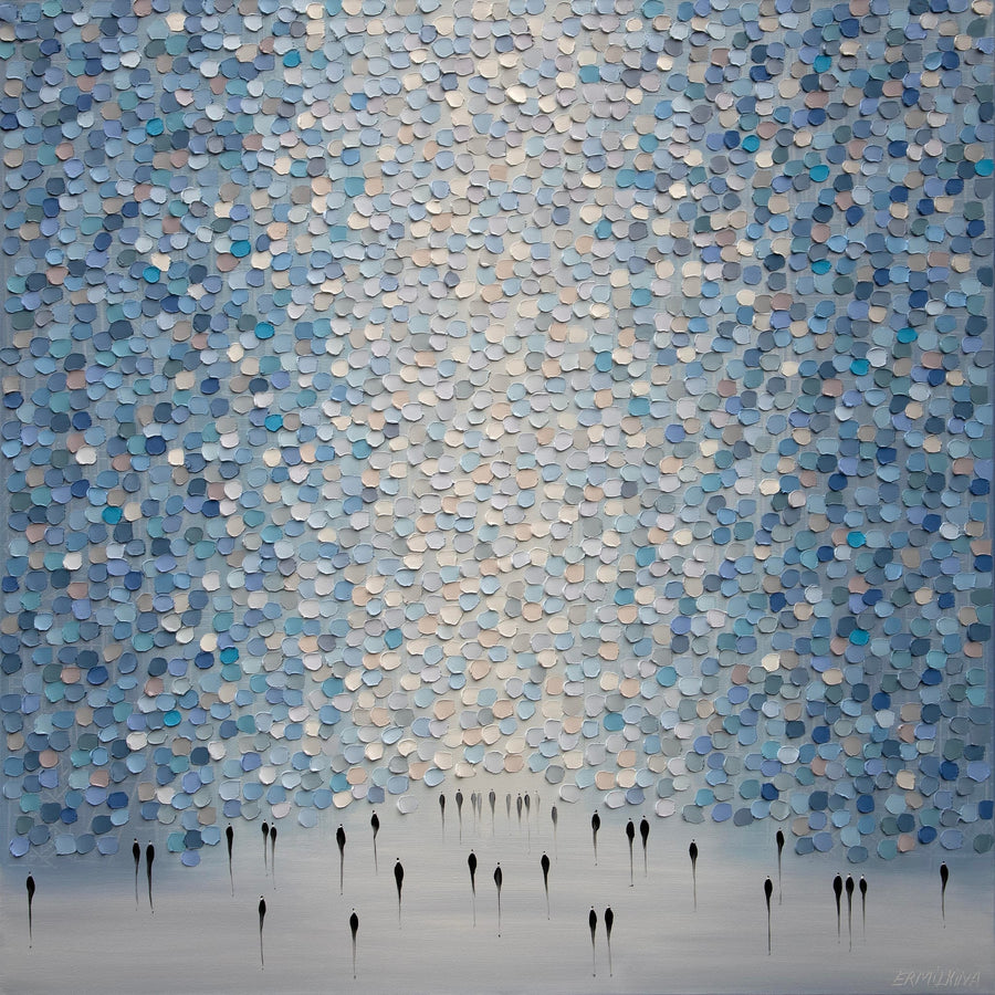 Rainy Days By Ekaterina Ermilkina | Canvas Square Print