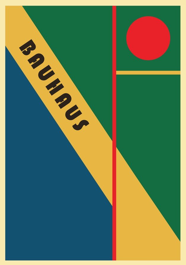 Red Circle Study by Bauhaus