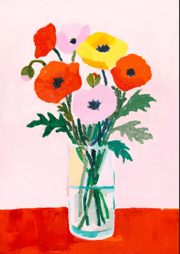 Red Pink Poppies by Julia Ockert