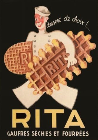 Rita Waffle Biscuit Advertisement Wall Art Print