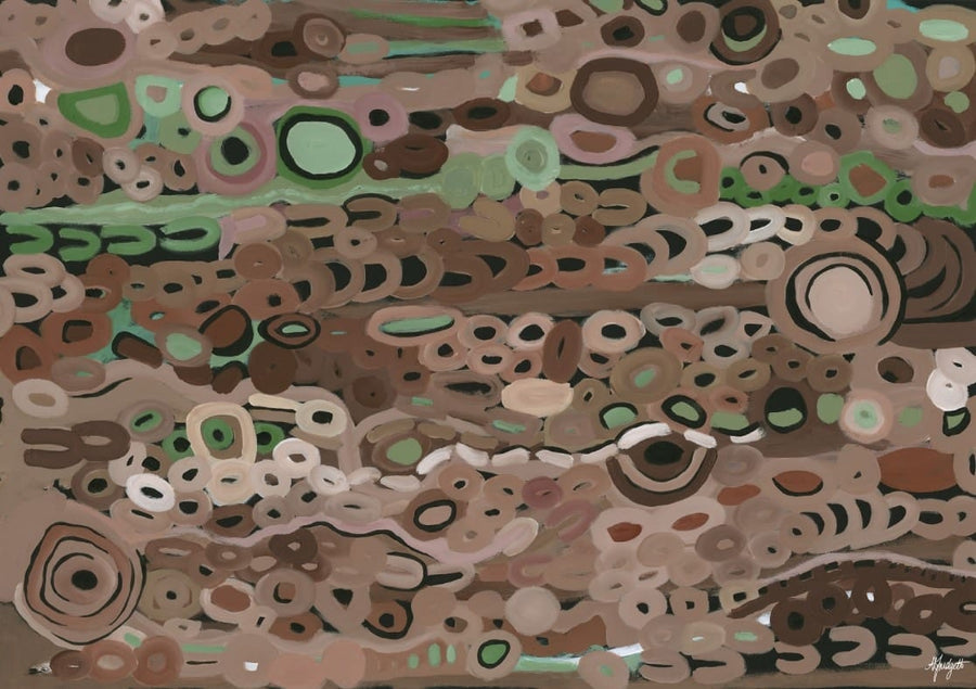 River Rock Landscape By Maria Watson Trudgett