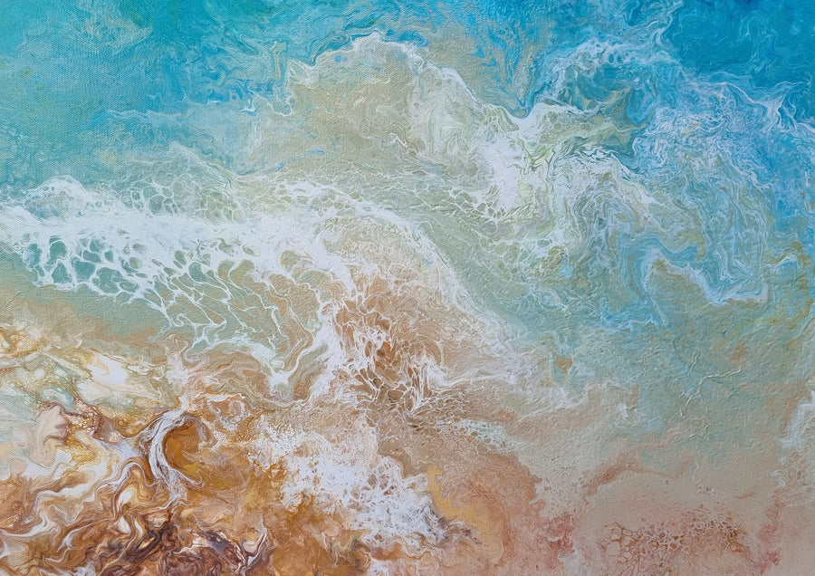 Sand Meets The Sea Landscape By Angela Anderson