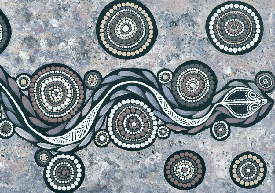 Snake on Long Travels Blue Tone by Emma Rigney