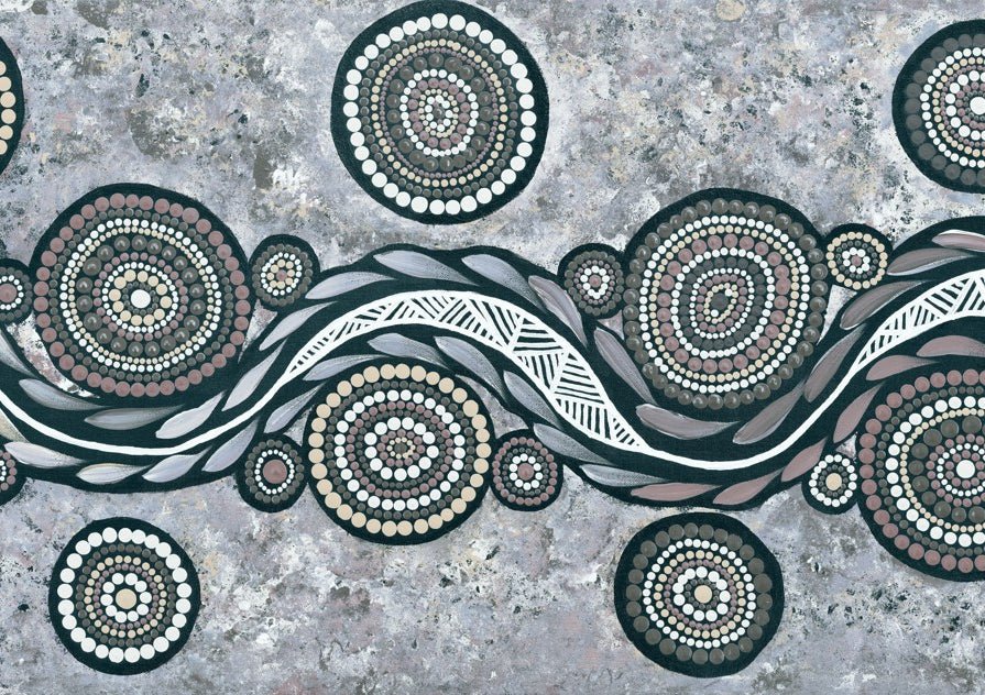 Snake on Wandering Trail Blue Tone by Emma Rigney