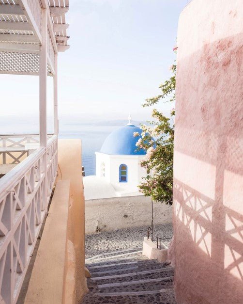 Sunshine in Santorini Island Wall Art