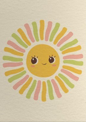 Sunshine Nursery Sun | Art & Canvas Print