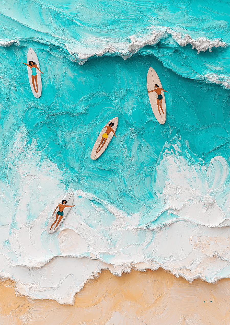 Textured Look Beach Artistic Wall Art