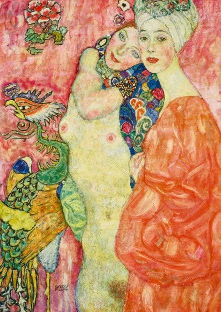 The Girlfriends Wall Art by Gustav Klimt