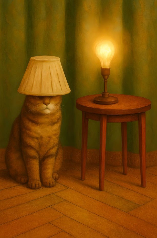 The Purrfect Disguise Cat Wall Art Print