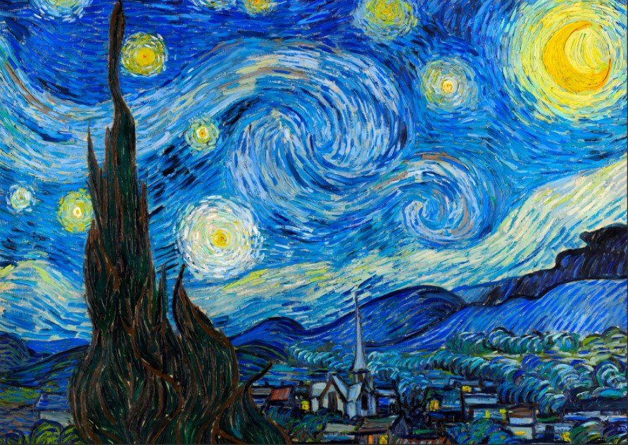 The Starry Night Abstract by Vincent van Gogh