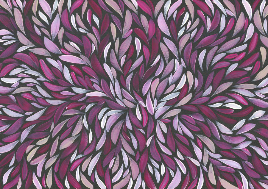 Tumbetin Baibaiye Healing Leaves in Purple Tones by Emma Rigney