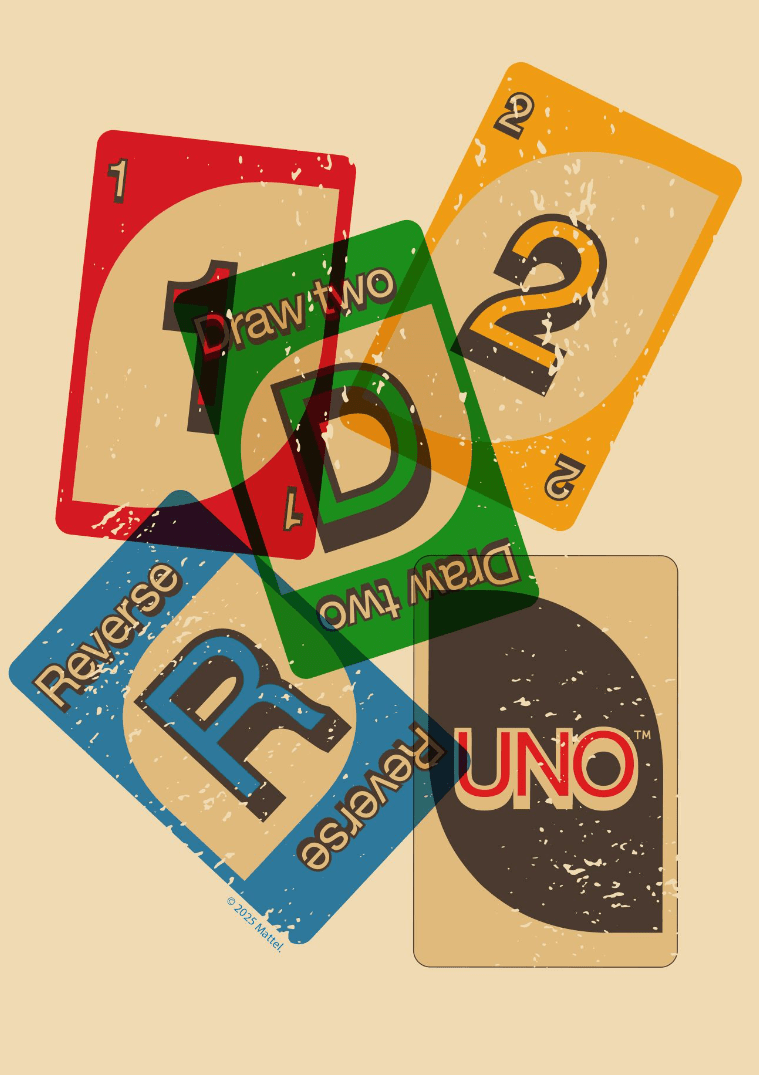 Uno Vintage Game Night Wall Art Print