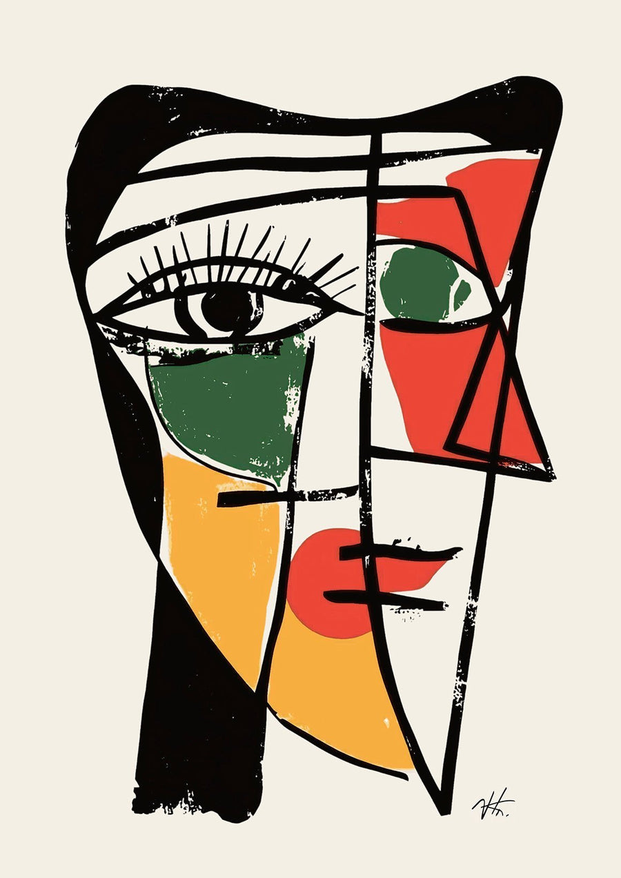 Verdant Thought Cubism Artwork