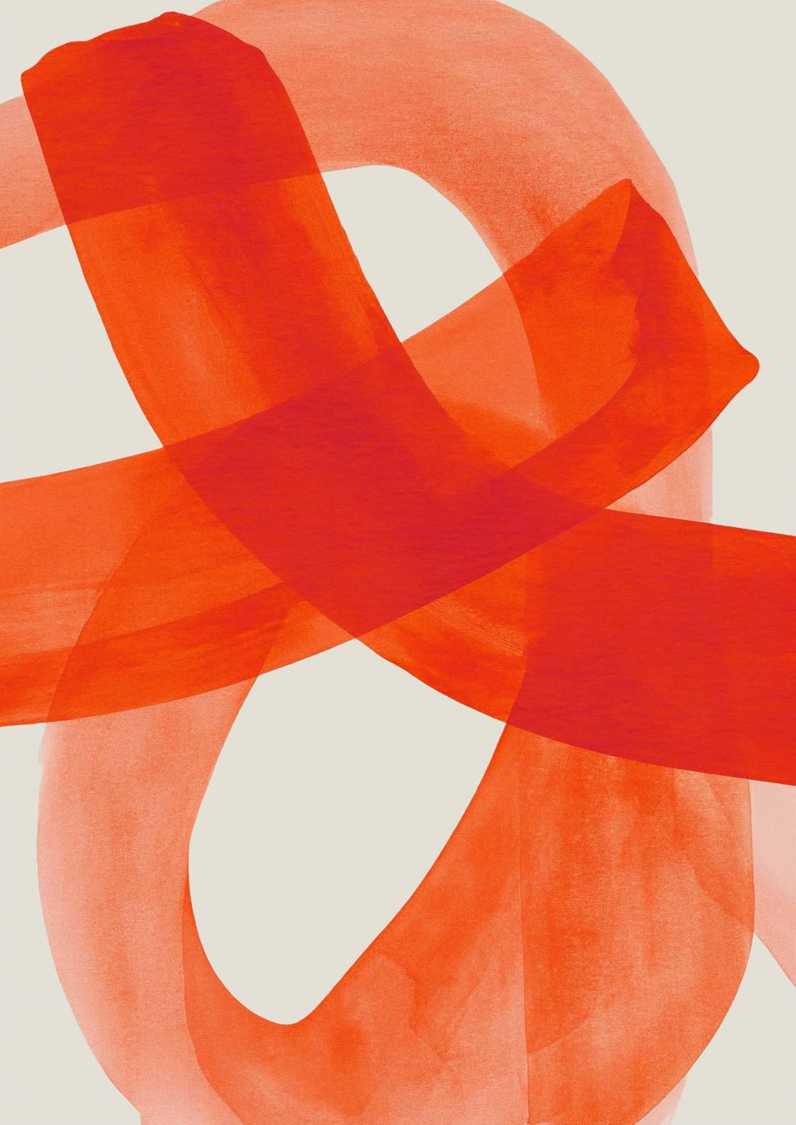 Vermilion Loop Abstract Print