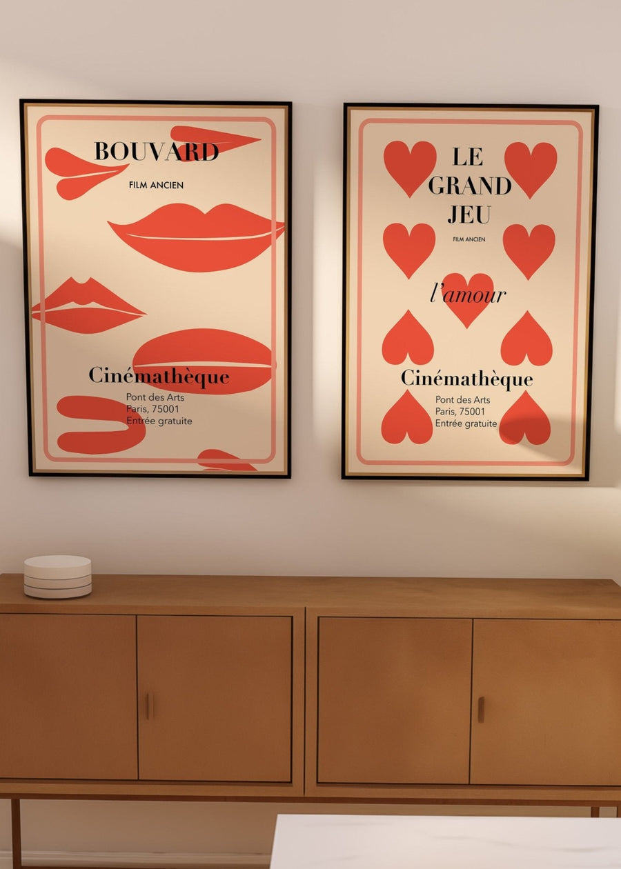 Vintage French Movie Pair Wall Art