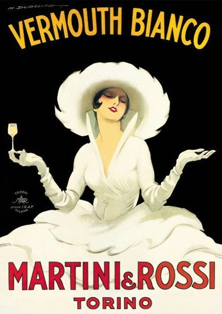 Vintage Martini and Rossi Vermouth Bianco Advertising Wall Art