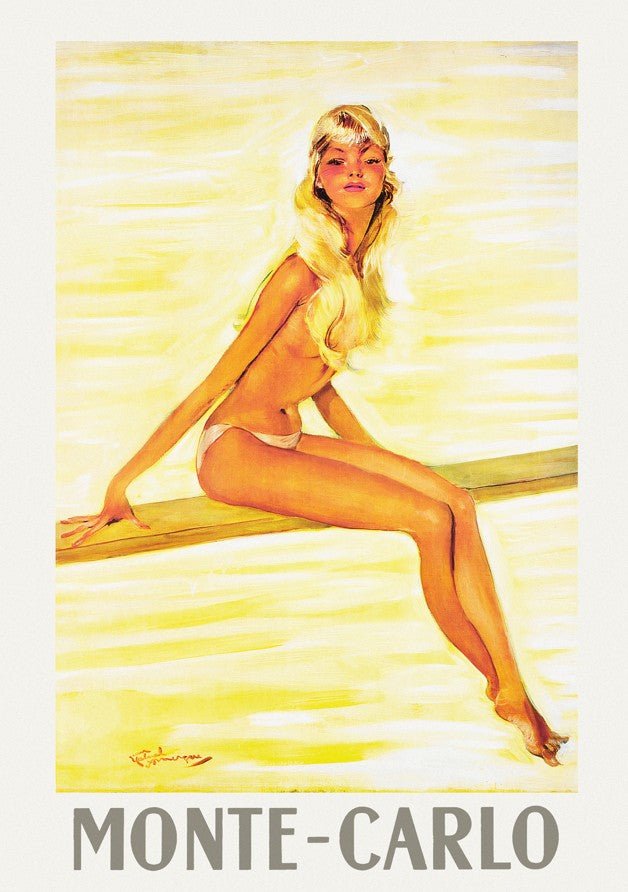 Vintage Travel Monaco Monte Carlo 1937 Poster Retro Print